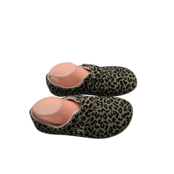 Cosyfeet Pure wool Indoor Outdoor Frieda Leopard Print Comfort Size 6 - Picture 3 of 15
